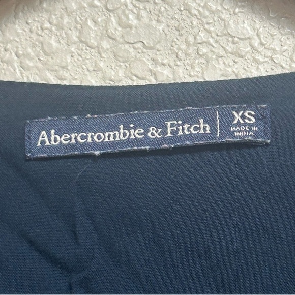 Abercrombie & Fitch Women’s XS Romper Striped Tie Front Black Blue Yellow - Picture 4 of 5